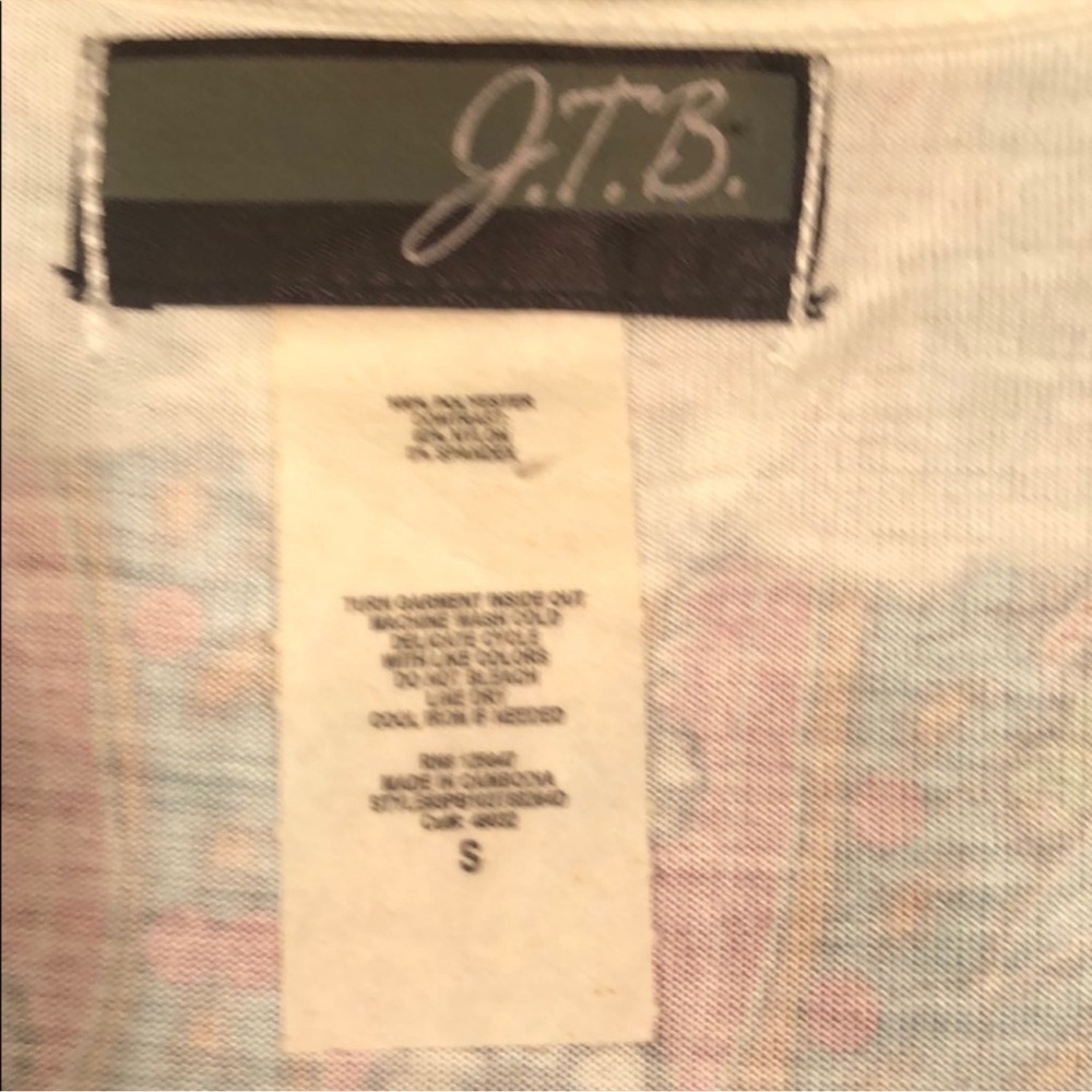 J.T.B. Fun Ruffled Colorful Tank Top Size Small - Picture 6 of 6